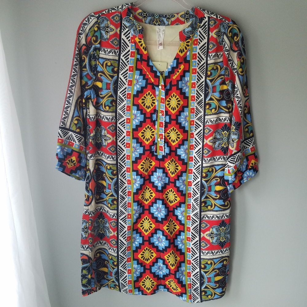 Pink Owl NWT Lined Geometric Dress Size Medium